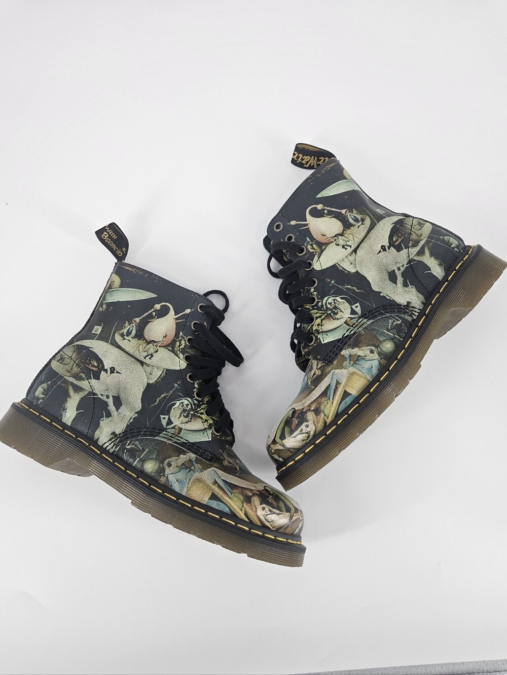 Dr. Martens Hieronymus Bosch "Hell" Lace Up Leather Combat Boots